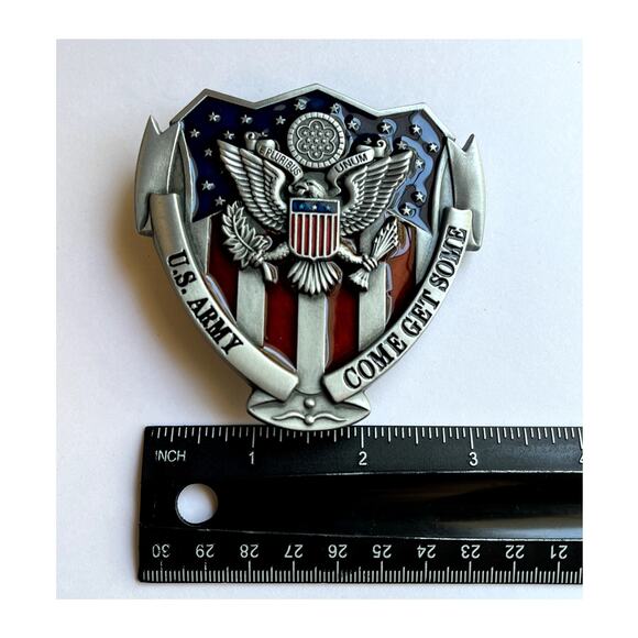 United States Army Come Get Some Shield Belt Buckle - Picture 2 of 10